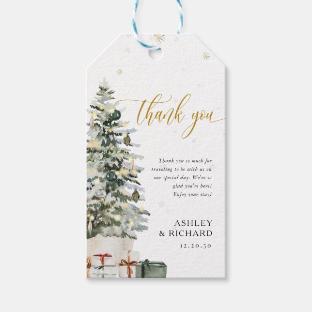 Christmas Tree Wedding Gift Tag (Front)