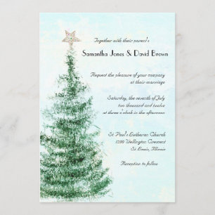Christmas Tree Wedding Invitation