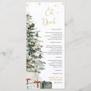 Christmas Tree Wedding Menu 