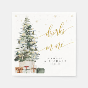 Christmas Tree Wedding Napkins