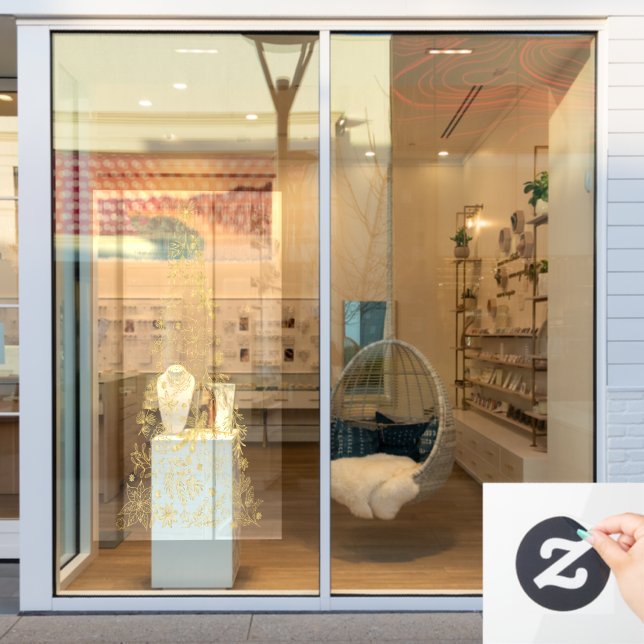 Christmas Tree window decals vinyl large decor (Store Window)