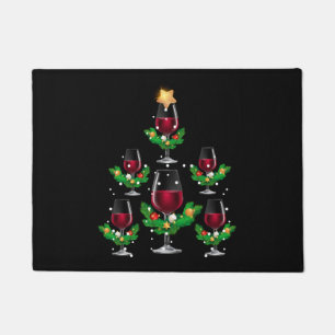 Christmas Tree Wine Doormat