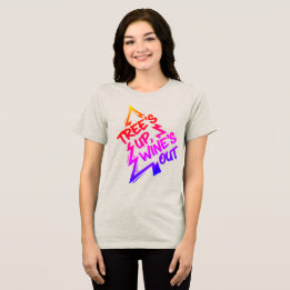 Christmas Tree Wine Lover Tri-Blend Shirt