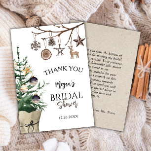 Christmas Tree Winter Bridal Shower Thank You