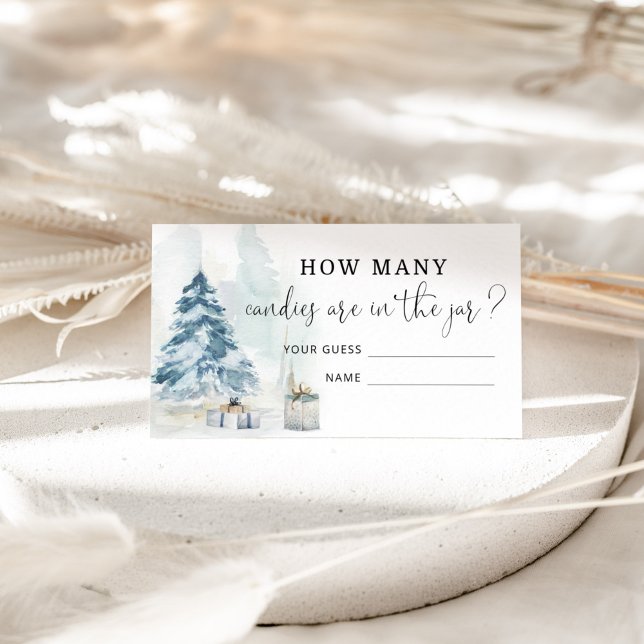 Christmas tree winter guess how many candies card (Creator Uploaded)