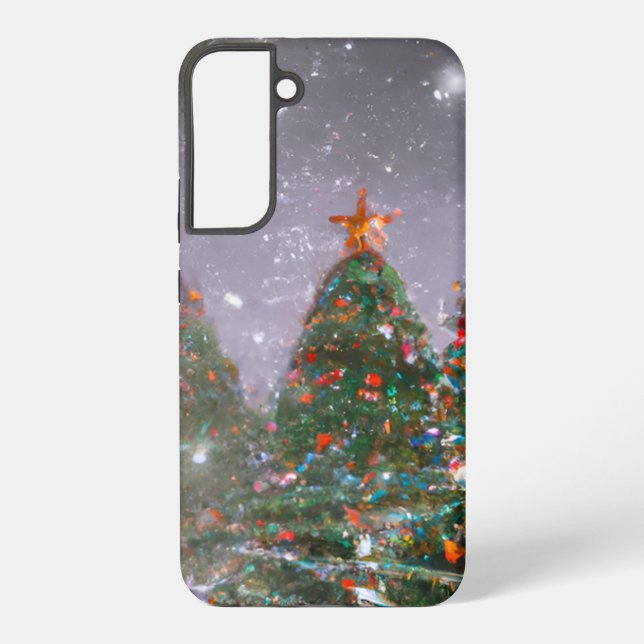 Christmas tree/winter  samsung galaxy s22+ case (Back)