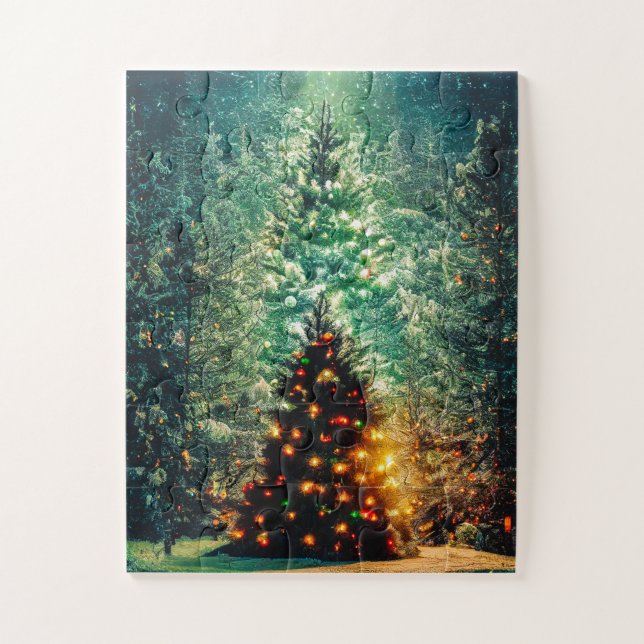 Christmas Tree winter snow fantasy Jigsaw Puzzle (Vertical)
