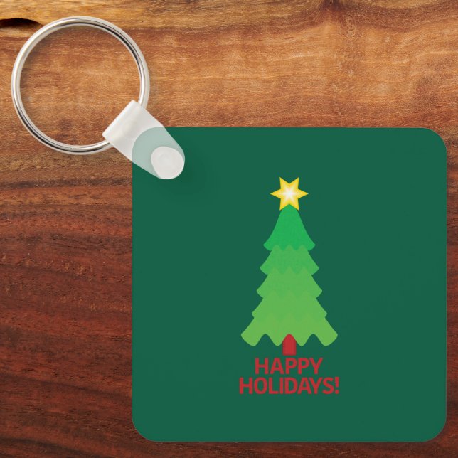 Christmas Tree With Bright Star Keychain (Front)