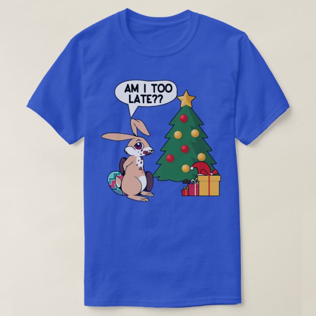 christmas tree with easter easterbunny mas rabbit  T-Shirt (Design Front)