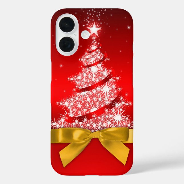 Christmas Tree with fake Bow Case-Mate iPhone Case (Back)