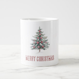 Christmas Tree with Hearts Large Coffee Mug