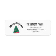 Christmas Tree With Lights Personalized Name