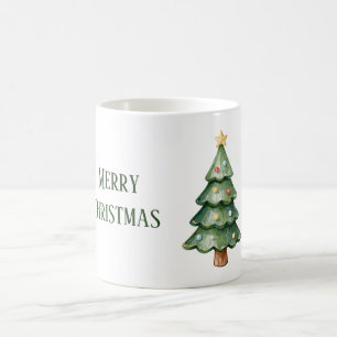 Christmas Tree with Star and Ornaments Coffee Mug