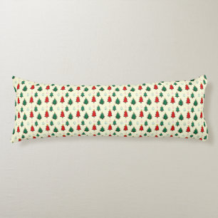 Christmas tree with star topper seamless pattern body pillow