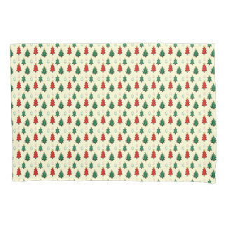 Christmas tree with star topper seamless pattern pillowcase