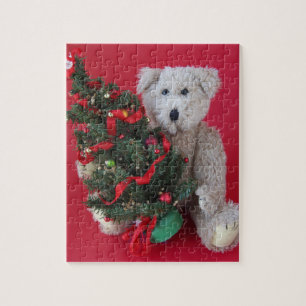 Christmas tree with teddy bear jigsaw puzzle