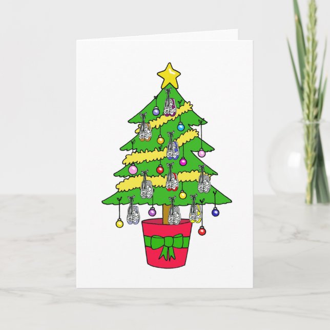 Christmas Tree with Training Shoes Card (Front)