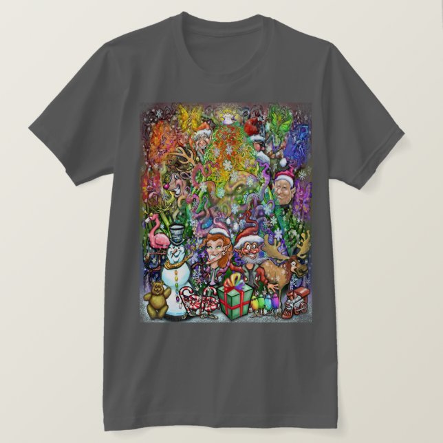 Christmas Tree with Trimmings T-Shirt (Design Front)