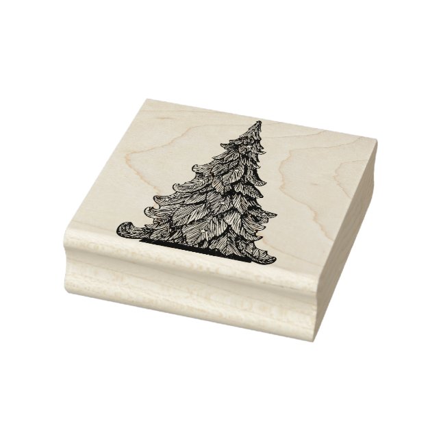 CHRISTMAS  TREE Wood Art Stamp (Stamp)