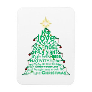 Christmas Tree Words Magnet