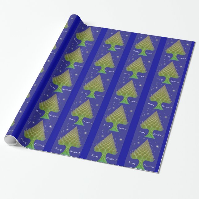 Christmas Tree Wrapping Paper (Unrolled)
