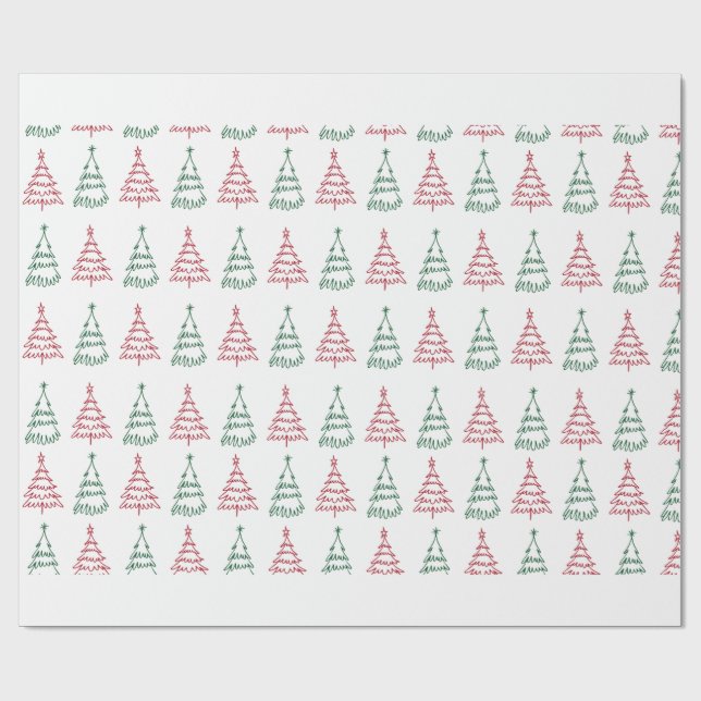 Christmas Tree Wrapping Paper (Flat)