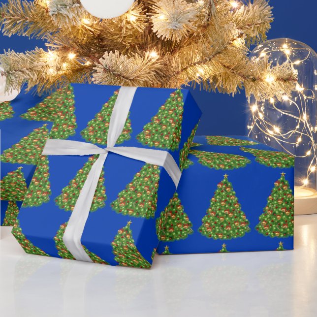 Christmas tree wrapping paper (Holidays)