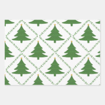 Christmas Tree Wrapping Paper Sheets
