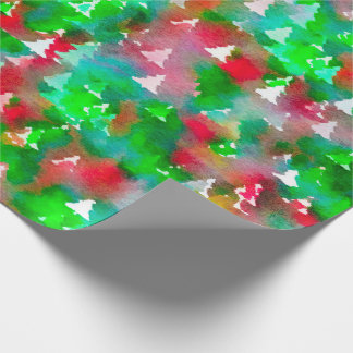 Christmas Tree Wrapping Paper Watercolor