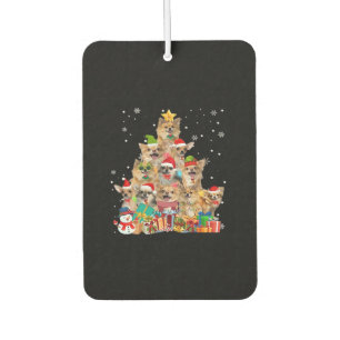 Christmas Tree Xmas Lights Chihuahua Classic T-Shi Air Freshener