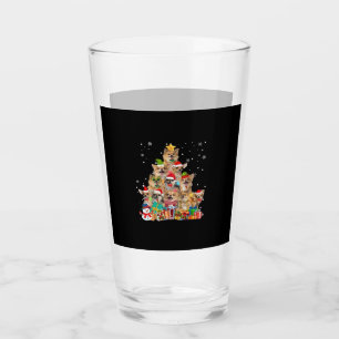 Christmas Tree Xmas Lights Chihuahua Classic T-Shi Glass