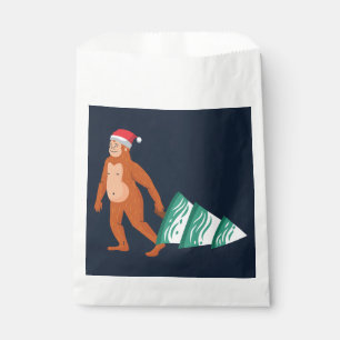 christmas tree yeti sasquatch bigfoot favour bag