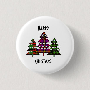 Christmas Trees       1 Inch Round Button
