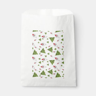 Christmas Trees and Santa Claus Favour Bag