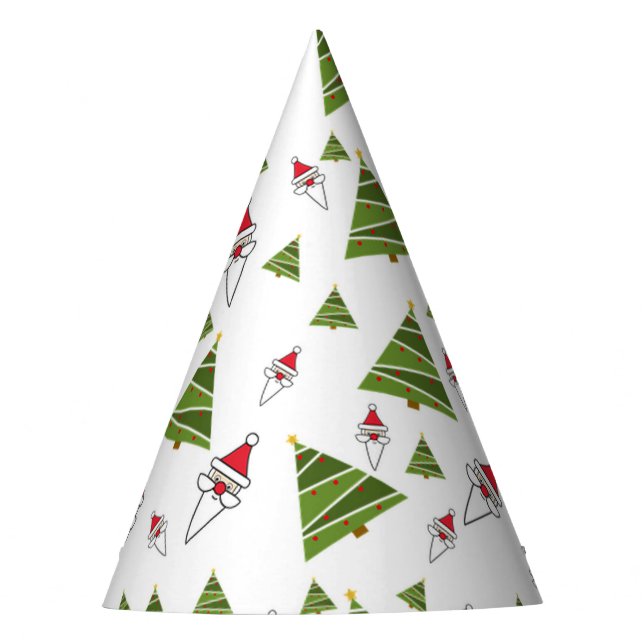 Christmas Trees and Santa Claus Party Hat (Front)