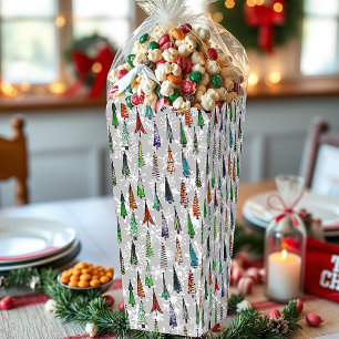 Christmas trees and snowflakes favor box