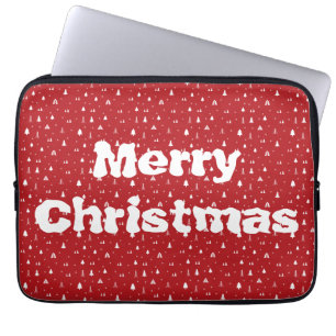 Christmas Trees and Snowflakes Laptop Sleeve