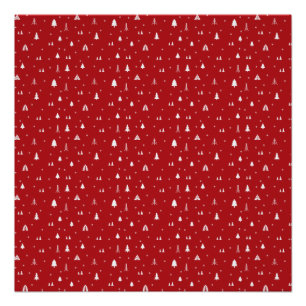 Christmas Trees and Snowflakes Poster