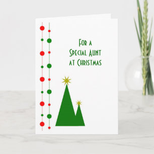 Christmas Trees Aunt Christmas Card