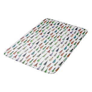 Christmas trees  bath mat