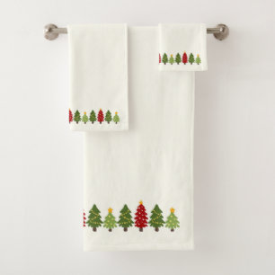 Christmas Trees  Bath Towel Set