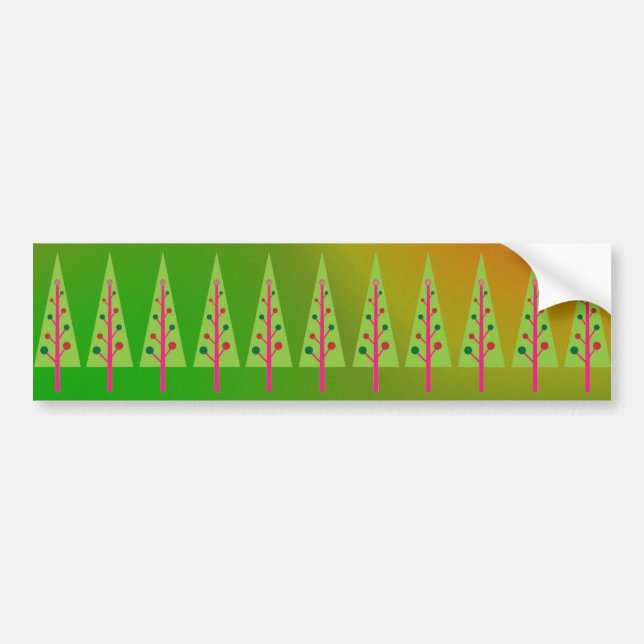Christmas Trees Bumper Sticker (Front)