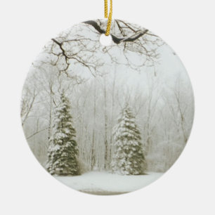 Christmas Trees Ceramic Ornament