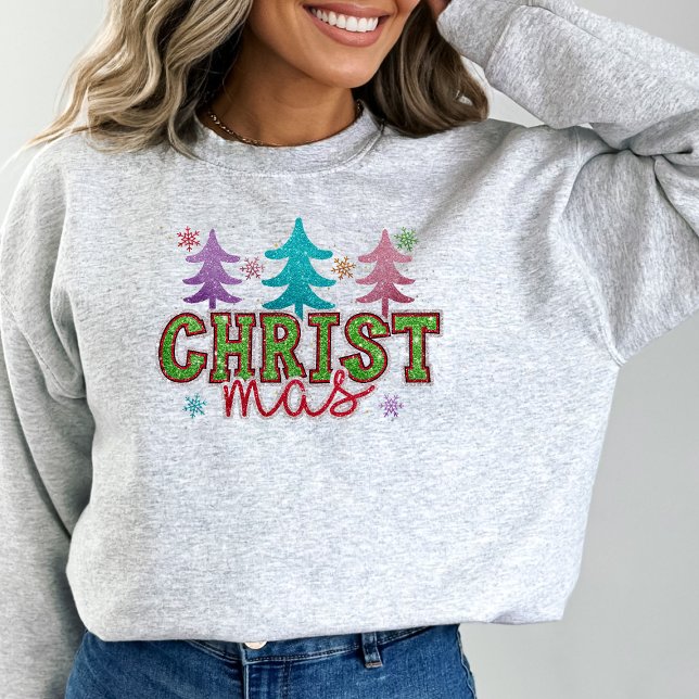  Christmas Trees Christian  Sweatshirt (Creator Uploaded)