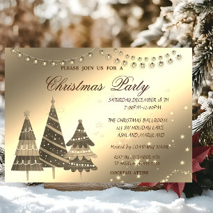 Christmas Trees,Corporate Christmas Party Invitation