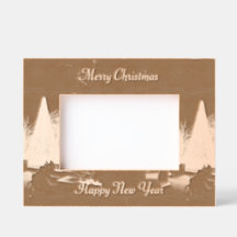 Christmas Trees Engraved Frame
