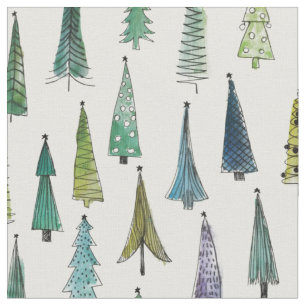 christmas trees fabric