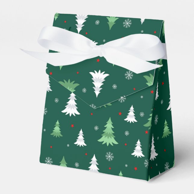 Christmas Trees Favour Box (Front Side)