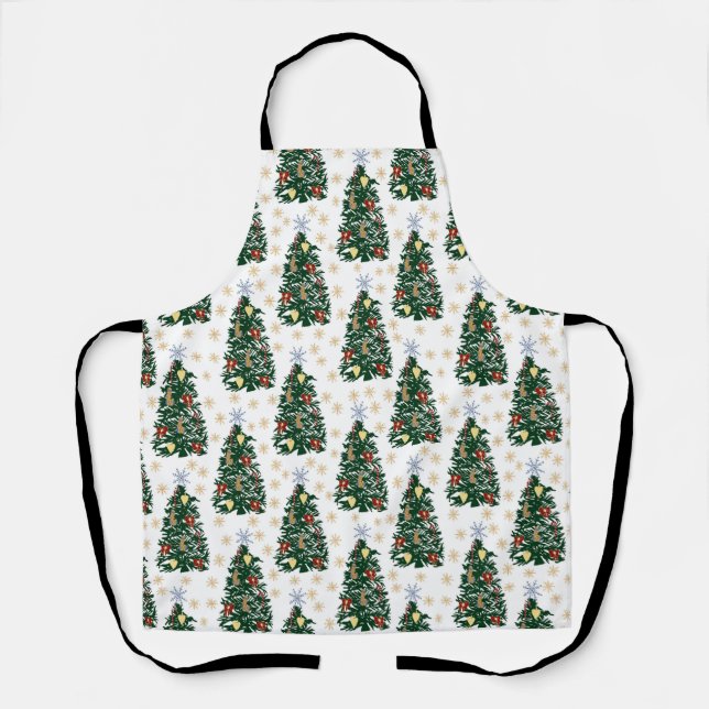 Christmas trees - Festive holiday Apron (Front)