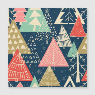 Christmas Trees Festive Seamless Illustration.